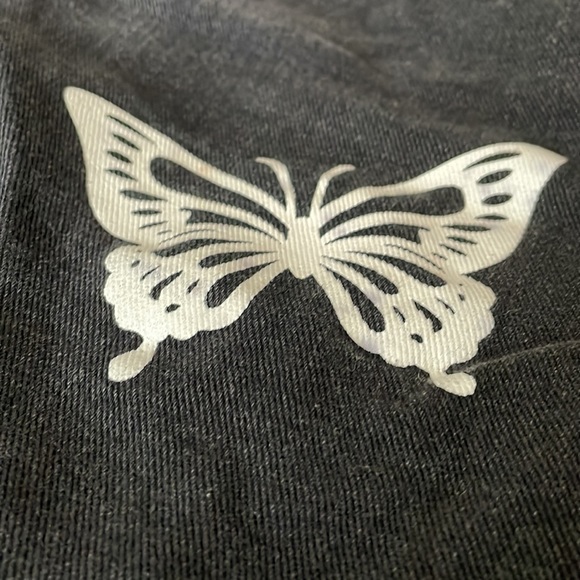 Black denim jeans with butterflies - Picture 4 of 7